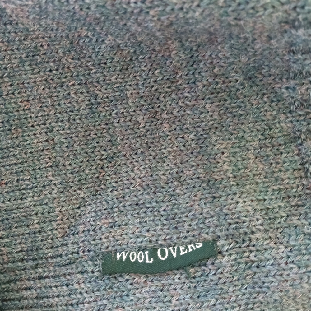 NWOT WOOLOVERS Men's British Wool Heavy Knit Blue Gray Pullover Sweater | S - Picture 8 of 11